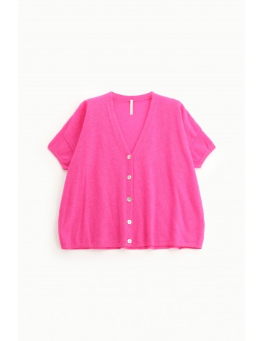 Imperial Femme cardigan fuschia en laine et cachemire melangé
