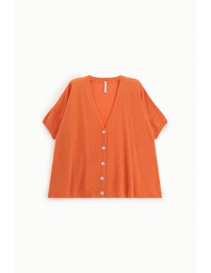 Imperial Femme cardigan orange en laine et cachemire melangé Imperial Femme cardigan orange en laine et cachemire melangé