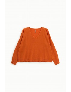 Imperial Femme pull Orange en laine et alpaga melangé Imperial Femme pull Orange en laine et alpaga melangé