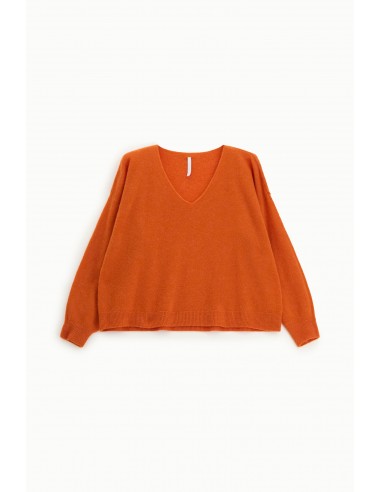 Imperial Femme pull Orange en laine et alpaga melangé