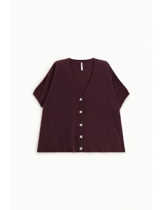 Imperial Femme cardigan Prune en laine et cachemire melangé Imperial Femme cardigan Prune en laine et cachemire melangé