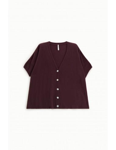 Imperial Femme cardigan Prune en laine et cachemire melangé