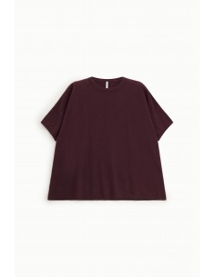 Imperial Femme Tshirt Prune en laine et cachemire melangé Imperial Femme Tshirt Prune en laine et cachemire melangé