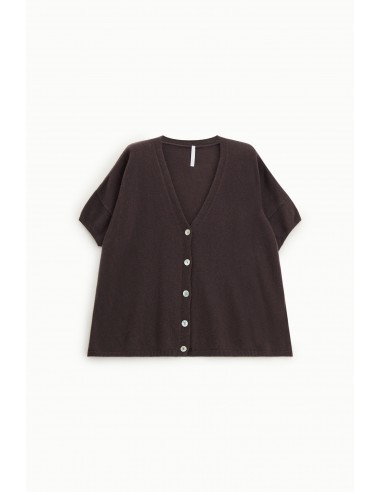 Imperial Femme cardigan chocolat en laine et cachemire melangé