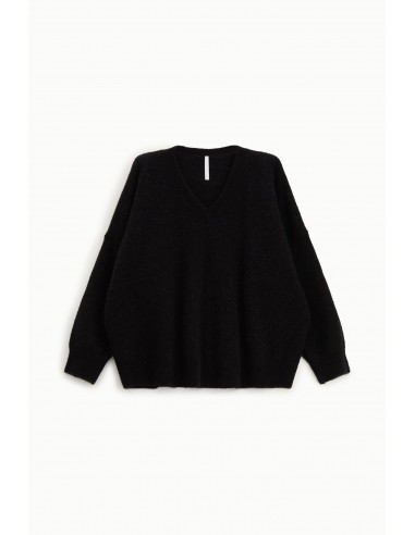 Imperial Femme pull Noir en laine et  baby alpaga melangé
