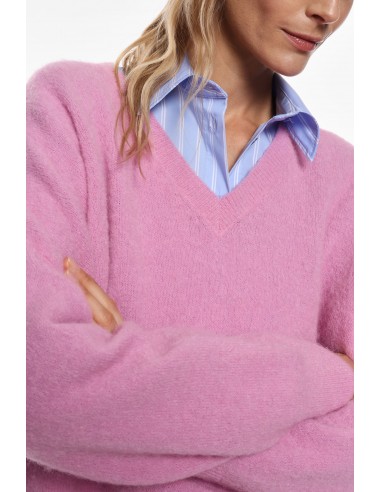 pull rose en baby alpaga