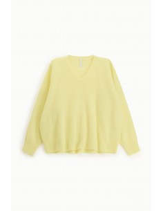 Imperial Femme pull Jaune en laine et  baby alpaga melangé Imperial Femme pull Jaune en laine et  baby alpaga melangé