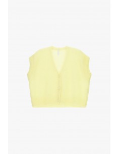 Imperial Femme Cardigan Jaune en laine et mohair melangé Imperial Femme Cardigan Jaune en laine et mohair melangé