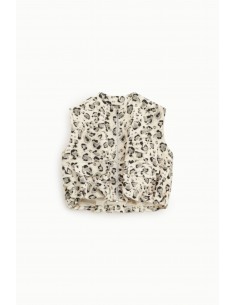 Imperial Femme Gilet Leopard oversize ecru et noir Imperial Femme Gilet Leopard oversize ecru et noir