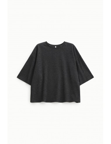 tshirt oversized imperial femme noir pailleté lurex