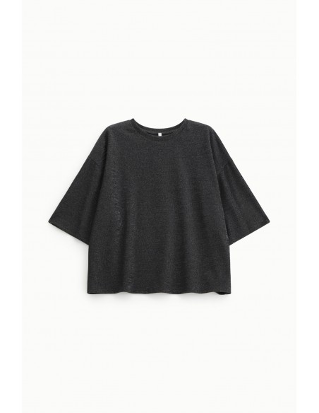tshirt oversized imperial femme noir pailleté lurex