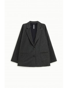 Imperial Blazer oversized en jersey noir pailleté Imperial Blazer oversized en jersey noir pailleté