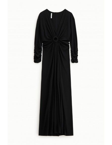 Imperial Femme Robe longue Noire avec detail ajouré