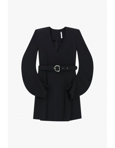 Imperial Femme robe courte Noire ceinturée