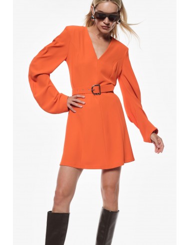 Imperial Femme robe courte Orange ceinturée