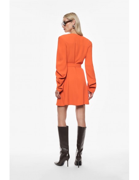 Imperial Femme robe courte Orange ceinturée