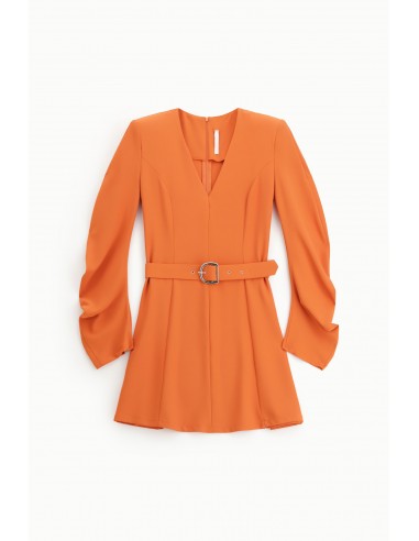 Imperial Femme robe courte Orange ceinturée