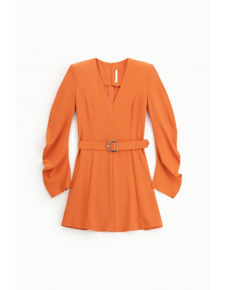 Imperial Femme robe courte Orange ceinturée