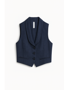 Imperial femme Gilet effet jean bleu a revers Chale