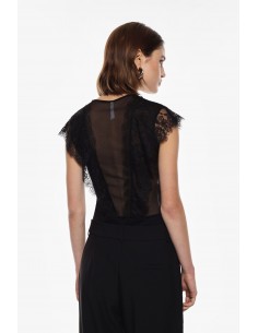 Imperial femme body noir tulle et dentelle Imperial femme body noir tulle et dentelle