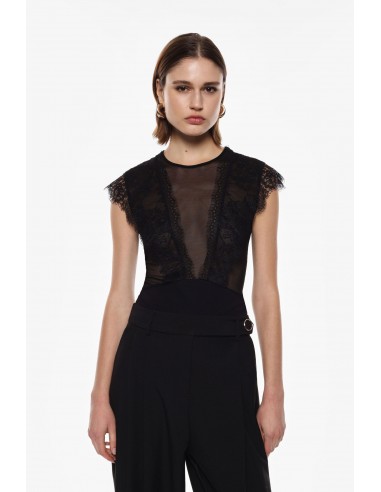 Imperial femme body noir tulle et dentelle