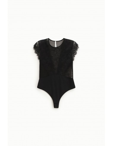 Imperial femme body noir tulle et dentelle