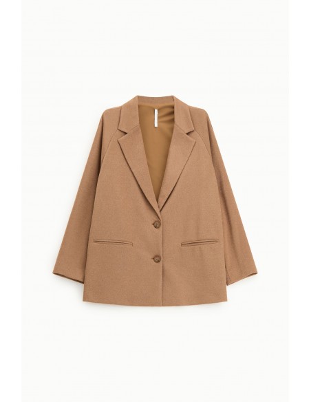 Imperial Blazer oversized en jersey Cognac pailleté