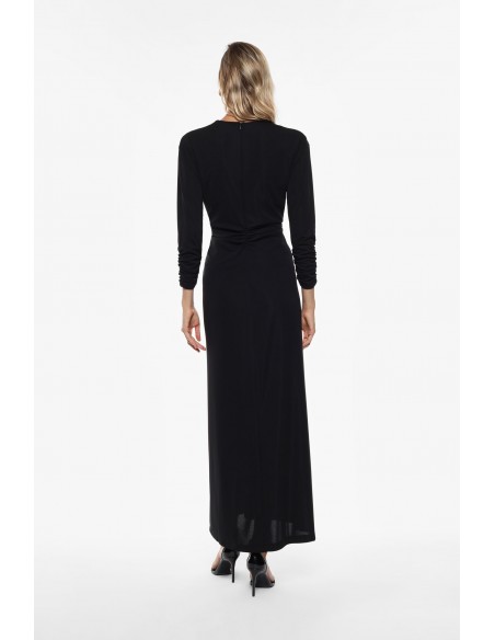 Imperial Femme Robe longue Chocolat avec detail ajouré