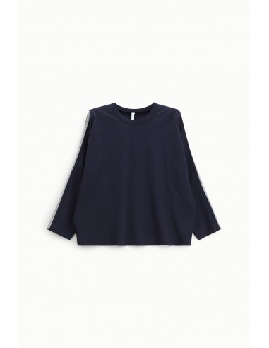 Imperial Femme sweat-shirt Bleu Marine avec galon