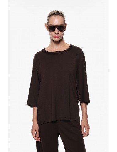 Imperial Femme sweat-shirt Noir oversize en jersey et satin