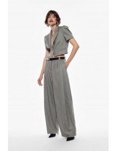 Imperial Femme Pantalon Balloon gris à chevrons