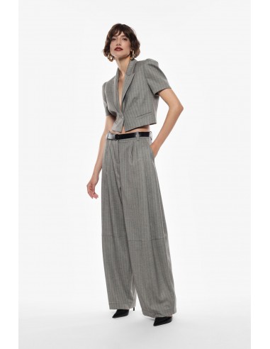Imperial Femme Pantalon Balloon gris à chevrons