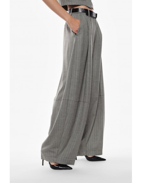 Imperial Femme Pantalon Balloon gris à chevrons
