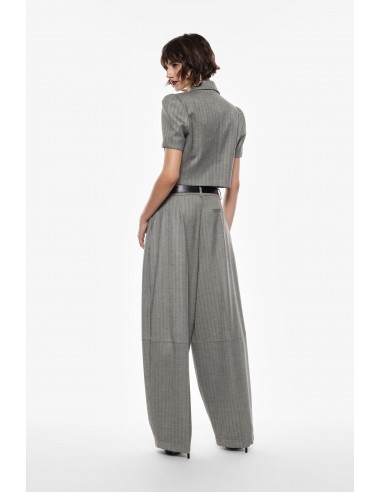 Imperial Femme Pantalon Balloon gris à chevrons
