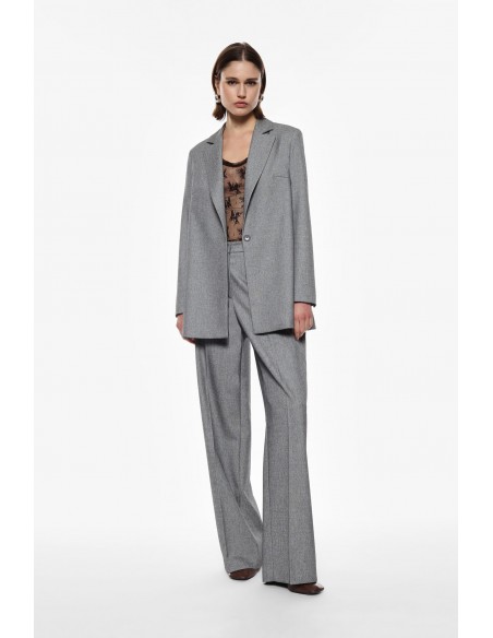 Imperial femme Pantalon Palazzo  gris Taille haute