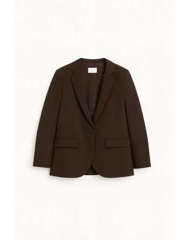 Imperial femme blazer de tailleur Chocolat en crepe