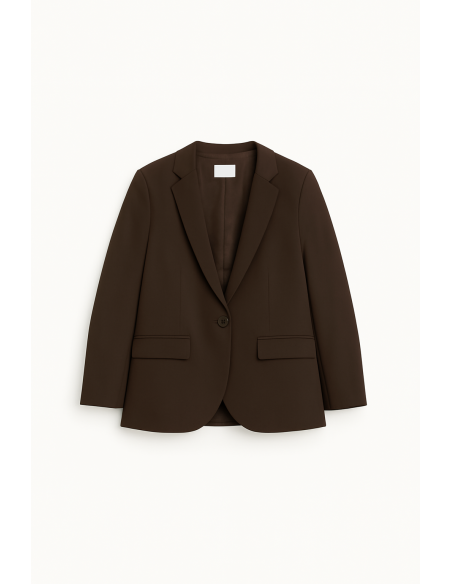 Imperial femme blazer de tailleur Chocolat en crepe