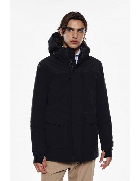 Imperial Homme Parka noire à capuche