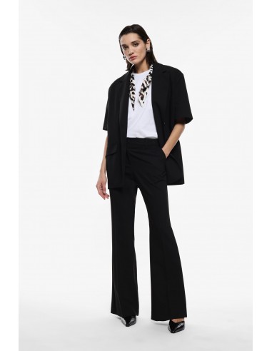 Imperial Femme Pantalon de tailleur évasé Gris Chiné