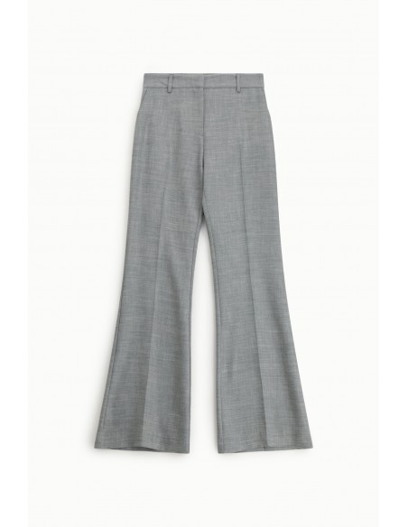 Imperial Femme Pantalon de tailleur évasé Gris Chiné