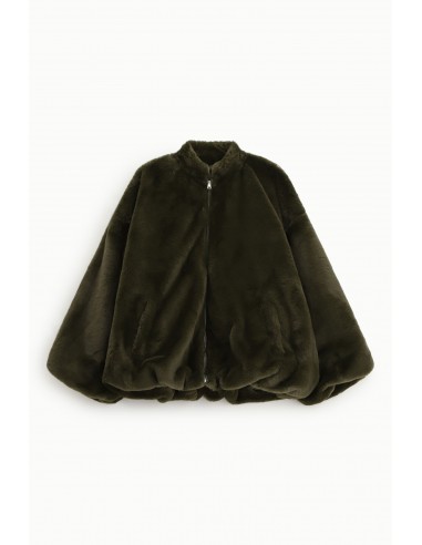 Imperial Femme Bombers Kaki en eco fourrure