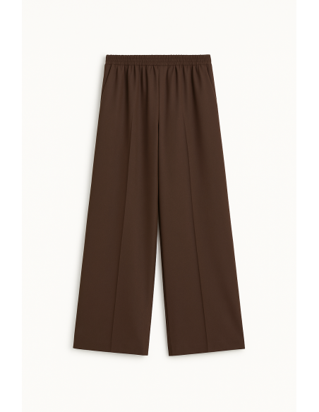 pantalon fluide PVT3 imperial femme coloris chocolat