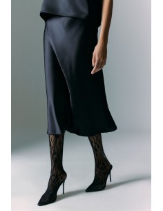 Imperial Femme Jupe Sirene longueur midi en satin Noir Imperial Femme Jupe Sirene longueur midi en satin Noir