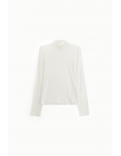 Imperial Femme col roulé Ecru seconde peau en laine melangée Imperial Femme col roulé Ecru seconde peau en laine melangée