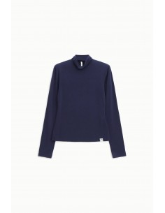 Imperial Femme col roulé Navy seconde peau en laine melangée Imperial Femme col roulé Navy seconde peau en laine melangée
