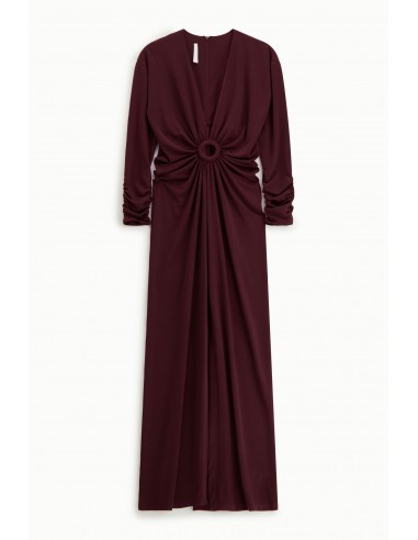 Imperial Femme Robe longue Prune avec detail ajouré