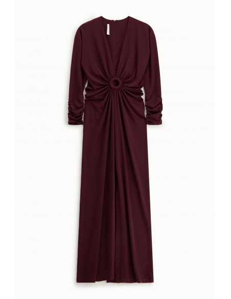 Imperial Femme Robe longue Prune avec detail ajouré