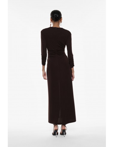 Imperial Femme Robe longue Chocolat avec detail ajouré