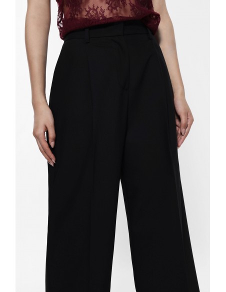 Imperial Femme pantalon cropp a pinces gris rayé or