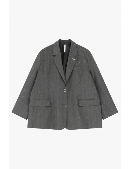 Imperial Femme blazer oversized Gris à rayures dorées